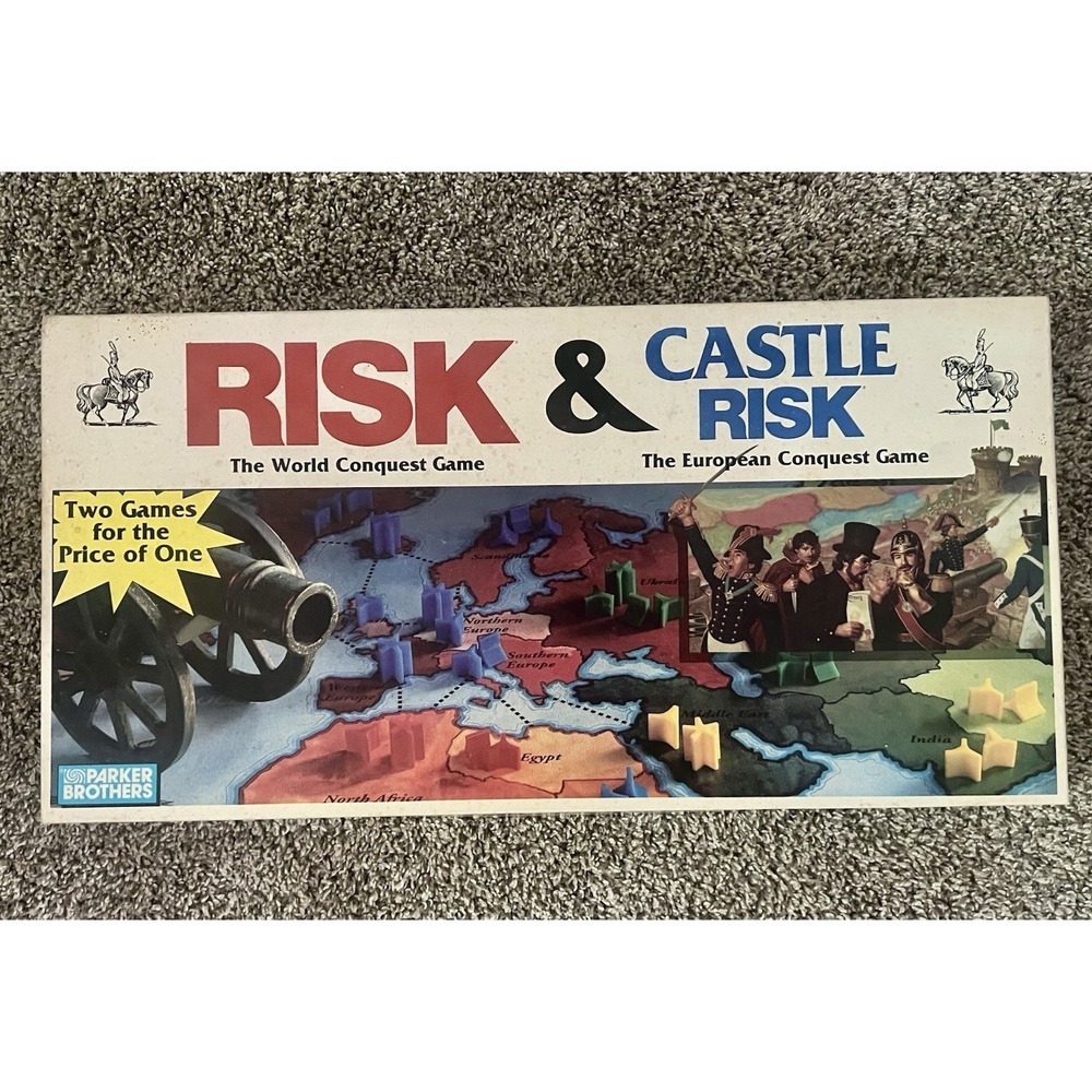 Risk‎ & Castle Risk Board Game Parker Brothers 1986 Made In USA